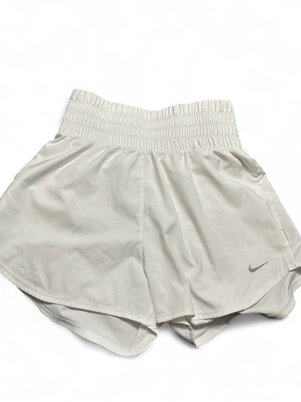 Nike Women's White Athletic Shorts - Elastic Waist